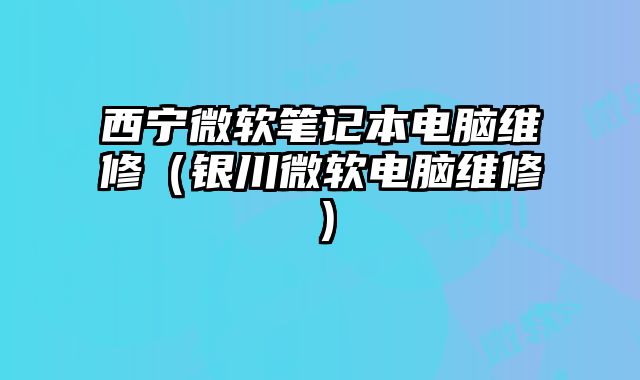 西宁微软笔记本电脑维修（银川微软电脑维修）
