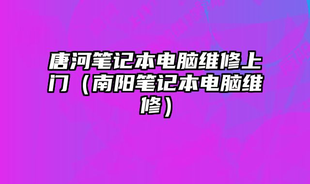 唐河笔记本电脑维修上门（南阳笔记本电脑维修）