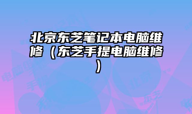 北京东芝笔记本电脑维修（东芝手提电脑维修）