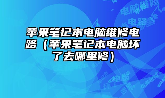 苹果笔记本电脑维修电路（苹果笔记本电脑坏了去哪里修）