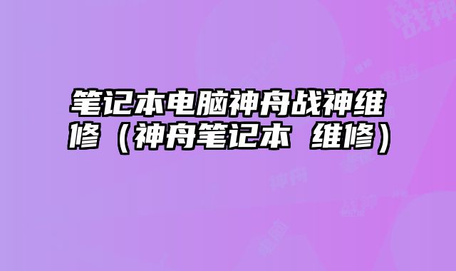 笔记本电脑神舟战神维修（神舟笔记本 维修）
