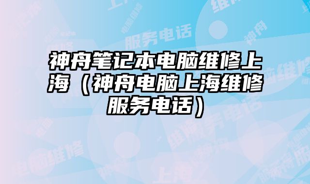 神舟笔记本电脑维修上海（神舟电脑上海维修服务电话）