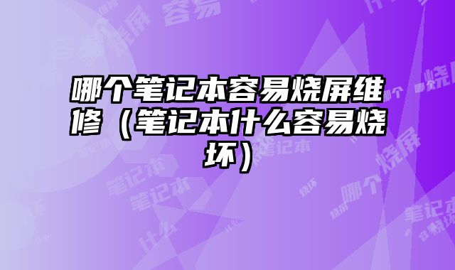 哪个笔记本容易烧屏维修（笔记本什么容易烧坏）