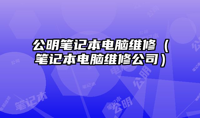 公明笔记本电脑维修（笔记本电脑维修公司）