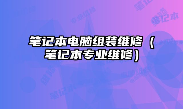 笔记本电脑组装维修（笔记本专业维修）