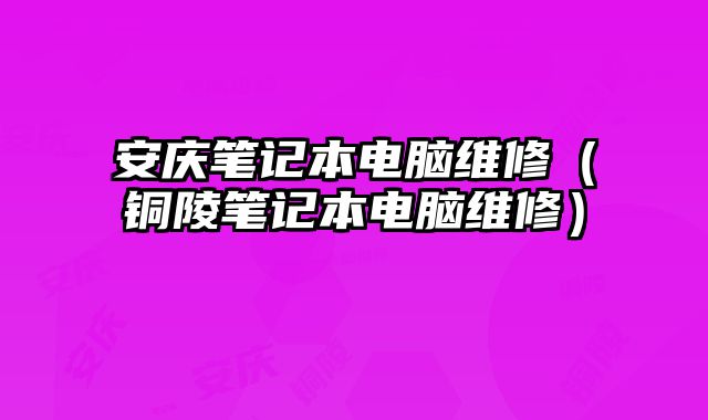 安庆笔记本电脑维修（铜陵笔记本电脑维修）