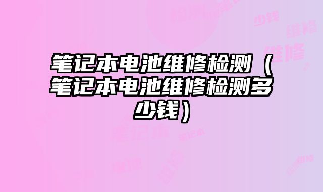 笔记本电池维修检测（笔记本电池维修检测多少钱）