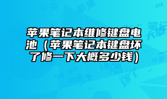 苹果笔记本维修键盘电池（苹果笔记本键盘坏了修一下大概多少钱）