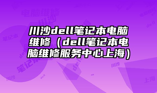 川沙dell笔记本电脑维修（dell笔记本电脑维修服务中心上海）