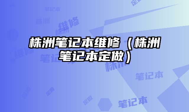 株洲笔记本维修（株洲笔记本定做）