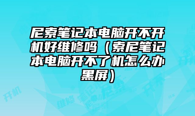 尼索笔记本电脑开不开机好维修吗（索尼笔记本电脑开不了机怎么办黑屏）