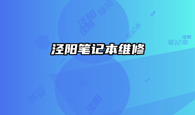泾阳笔记本维修