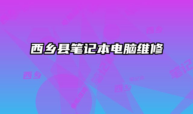 西乡县笔记本电脑维修