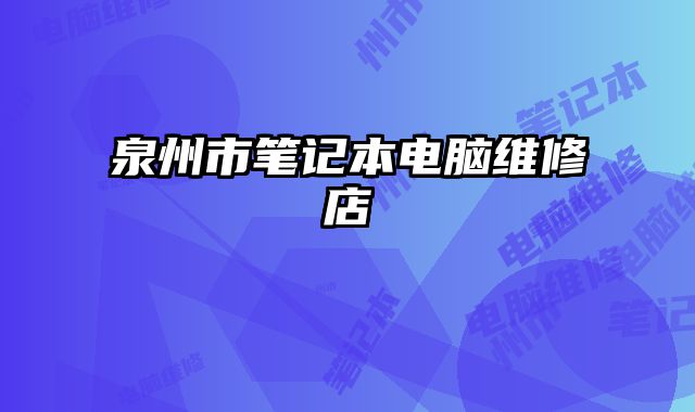 泉州市笔记本电脑维修店
