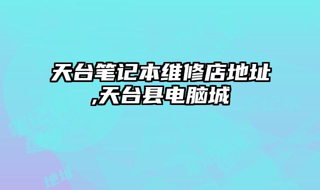 天台笔记本维修店地址,天台县电脑城