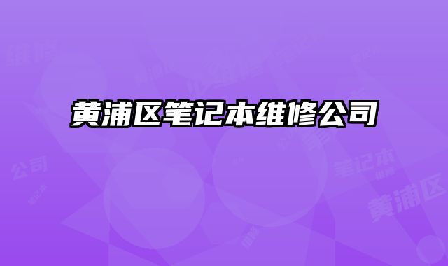 黄浦区笔记本维修公司