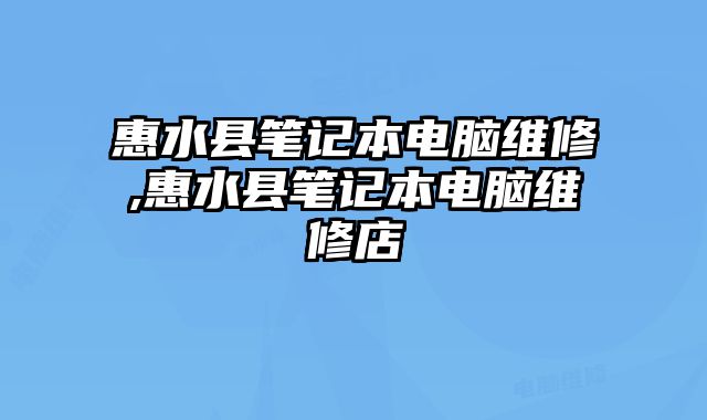 惠水县笔记本电脑维修,惠水县笔记本电脑维修店