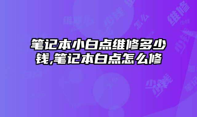 笔记本小白点维修多少钱,笔记本白点怎么修