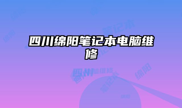 四川绵阳笔记本电脑维修
